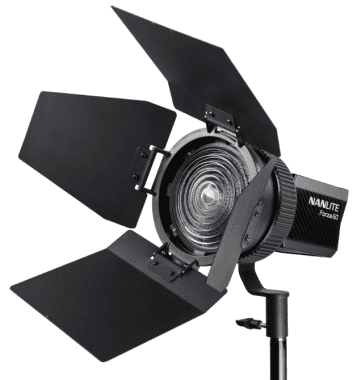 NANLITE FL-11 FRENSEL LENS AND BARNDOORS FOR FORZA FM MOUNT LIGHTS